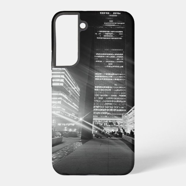 The City Lights B&W Tough Samsung Phone Case (Back)
