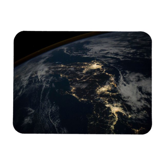 The City Lights Of Japan At Night. Magnet (Horizontal)