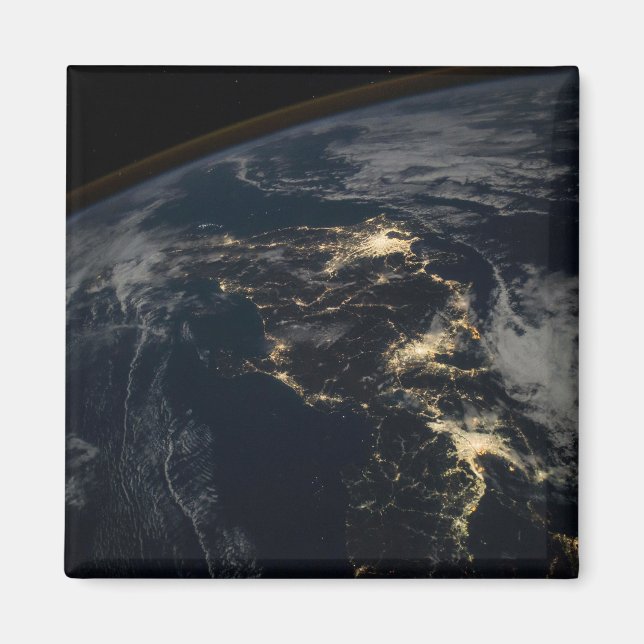 The City Lights Of Japan At Night. Magnet (Front)