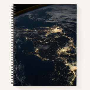 The City Lights Of Japan At Night. Notebook