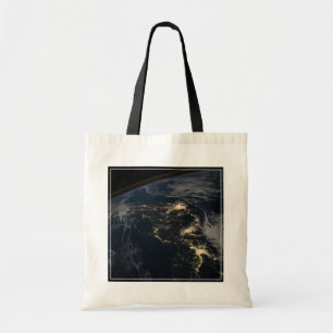 The City Lights Of Japan At Night. Tote Bag