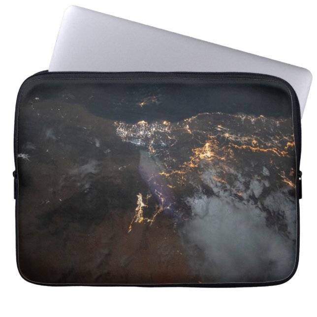 The City Lights Of Jazan And Its Suburbs Laptop Sleeve (Front)