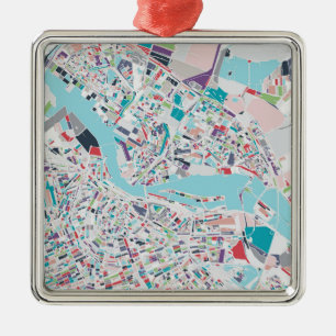 The City of Amsterdam Metal Ornament