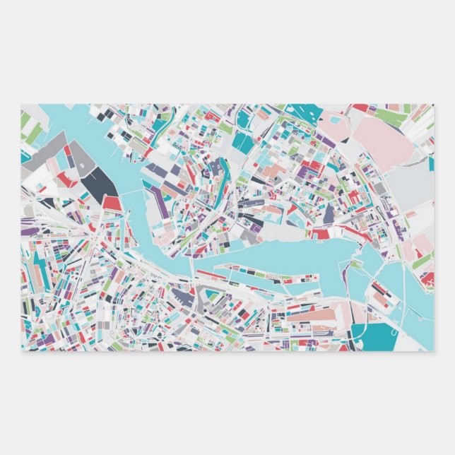 The City of Amsterdam Rectangular Sticker (Front)