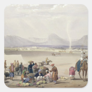 The City of Candahar, from 'Sketches in Afghaunist Square Sticker