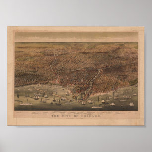 The City of Chicago 1892 Reproduction Poster
