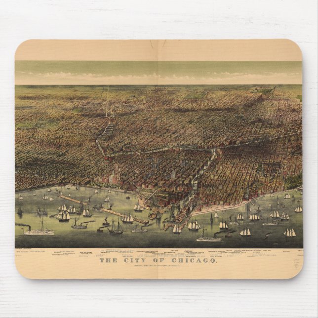 The City of Chicago by Ives (1892) Mouse Pad (Front)