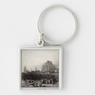 The City of Cologne, engraved by M.J. Sterling Key Ring