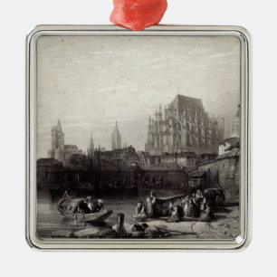 The City of Cologne, engraved by M.J. Sterling Metal Ornament