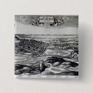 The City of Edinburgh from the South 15 Cm Square Badge