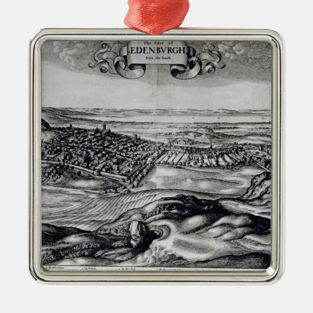 The City of Edinburgh from the South Metal Tree Decoration (Front)