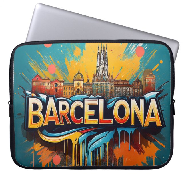 The city of football and sun laptop sleeve (Front)