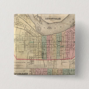 The City of Louisville, Kentucky 15 Cm Square Badge