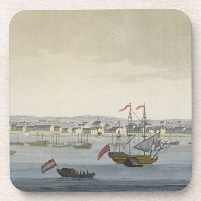 The City of Paramaribo (colour engraving) Coaster (Front)