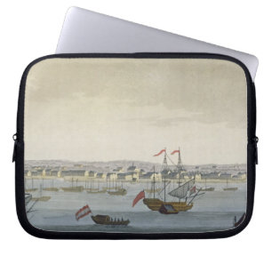 The City of Paramaribo (colour engraving) Laptop Sleeve