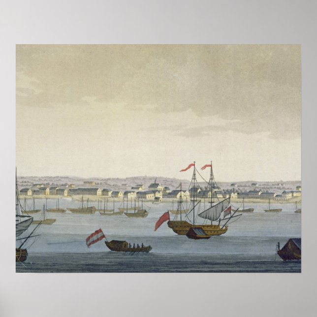 The City of Paramaribo (colour engraving) Poster (Front)