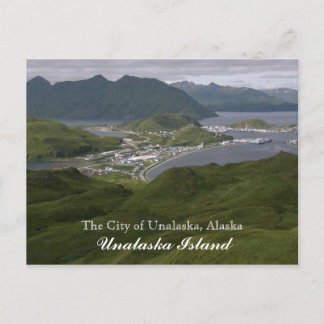 The City of Unalaska, Alaska Postcard