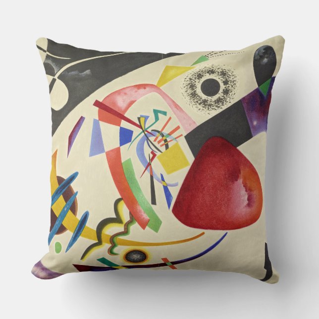 The City, Red Spot II, 1921 by Wassily Kandinsky Cushion (Front)