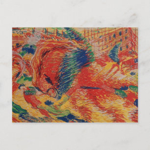 The City Rises, 1911 (tempera on card) Postcard