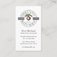 The Civic Kitchen Classic Serif Business Card