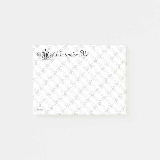 The Claddagh (Black) Post-it Notes (Front)