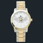 The Claddagh (Black) Watch<br><div class="desc">The Claddagh's distinctive design features two hands clasping a heart, and usually surmounted by a crown. The elements of this symbol are often said to correspond to the qualities of love (the heart), friendship (the hands), and loyalty (the crown). Often given in ring form, the Claddagh may be used for...</div>