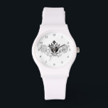 The Claddagh (Black) Watch<br><div class="desc">The Claddagh's distinctive design features two hands clasping a heart, and usually surmounted by a crown. The elements of this symbol are often said to correspond to the qualities of love (the heart), friendship (the hands), and loyalty (the crown). Often given in ring form, the Claddagh may be used for...</div>