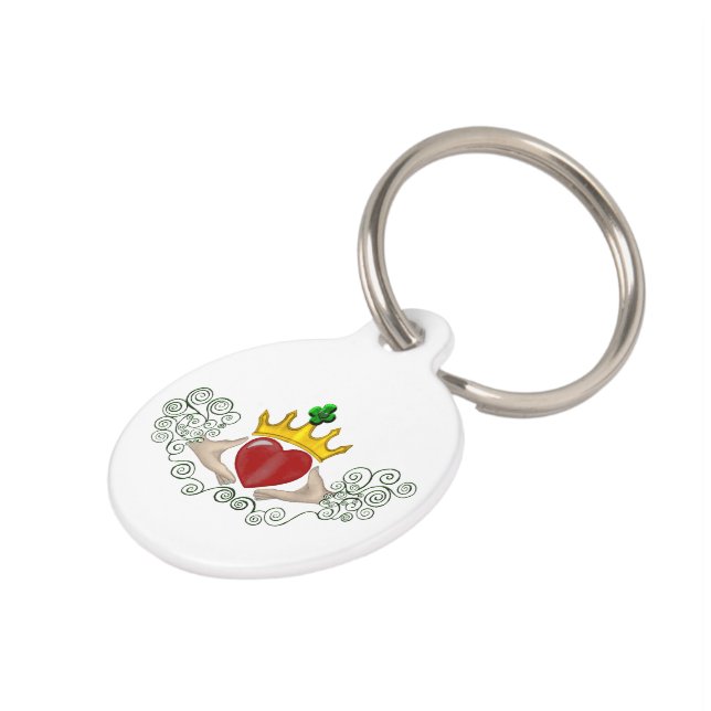 The Claddagh (Full Colour) Pet Tag (Side)