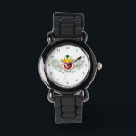 The Claddagh (Full Colour) Watch<br><div class="desc">The Claddagh's distinctive design features two hands clasping a heart, and usually surmounted by a crown. The elements of this symbol are often said to correspond to the qualities of love (the heart), friendship (the hands), and loyalty (the crown). Often given in ring form, the Claddagh may be used for...</div>
