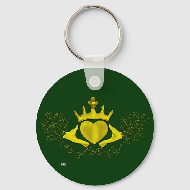 The Claddagh (Gold) Key Ring (Front)