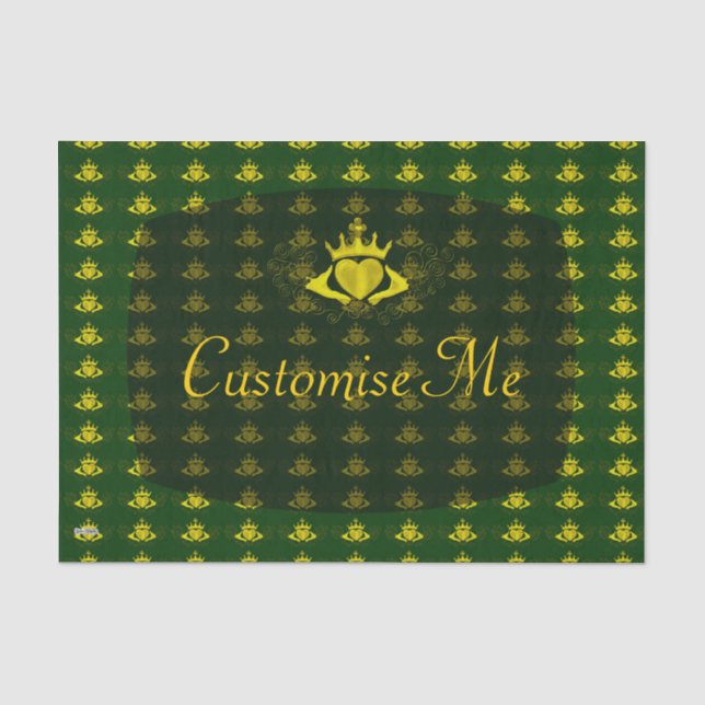 The Claddagh (Gold) Tissue Paper (Front)