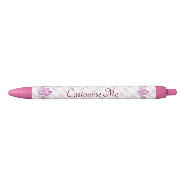 The Claddagh (Pink) Black Ink Pen (Front)