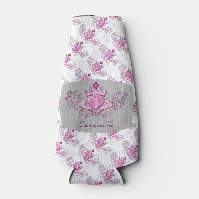 The Claddagh (Pink) Bottle Cooler (Front)