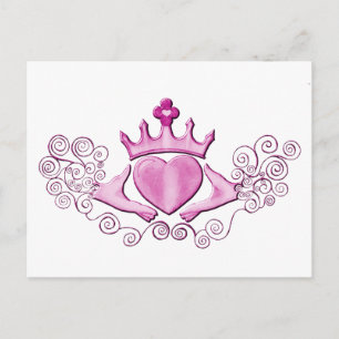 The Claddagh (Pink) Postcard