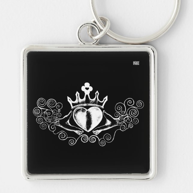 The Claddagh (White) Key Ring (Front)