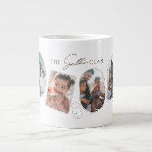  The ___ Clan Personalised Gift   Photo Collage Co Large Coffee Mug