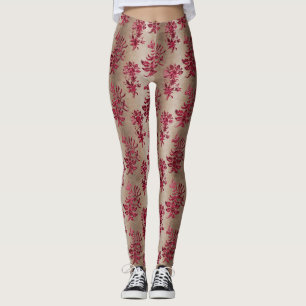 The Claret Velvet Series Design 7 Leggings