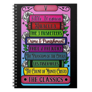 The Classic books tarot notebook