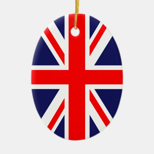 The Classic Union Jack Ceramic Tree Decoration (Front)