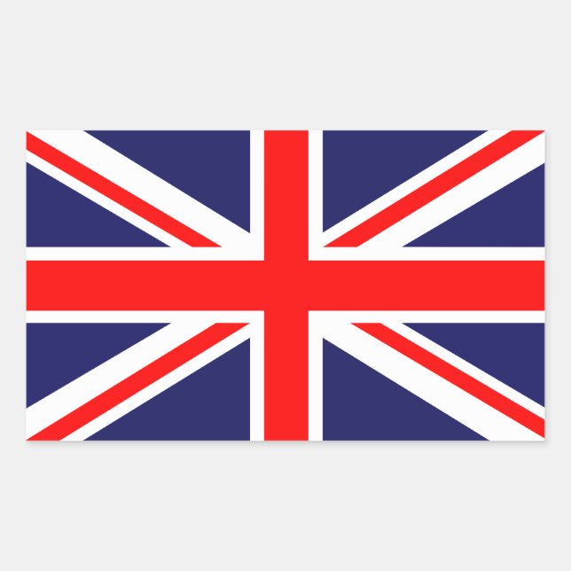 The Classic Union Jack Rectangular Sticker (Front)