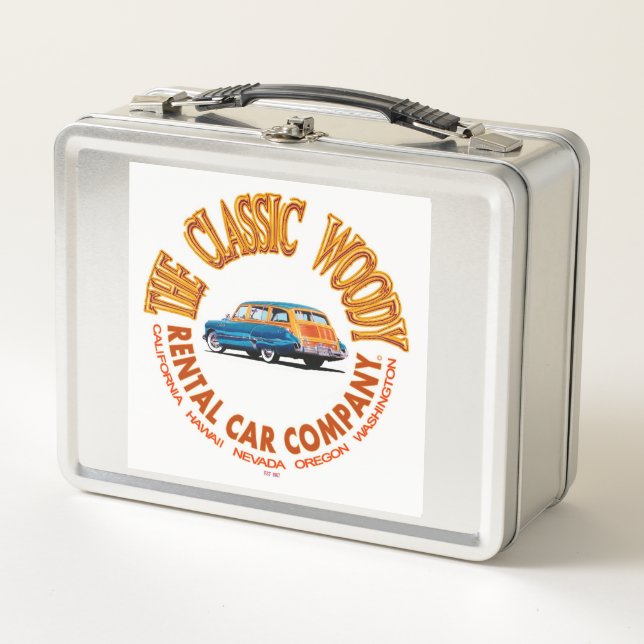 The Classic Woody Rental Car Company Logo Ver 4.0 Metal Lunch Box (Front)