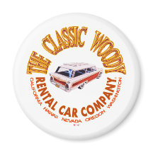 The Classic Woody Rental Car Company Magnet