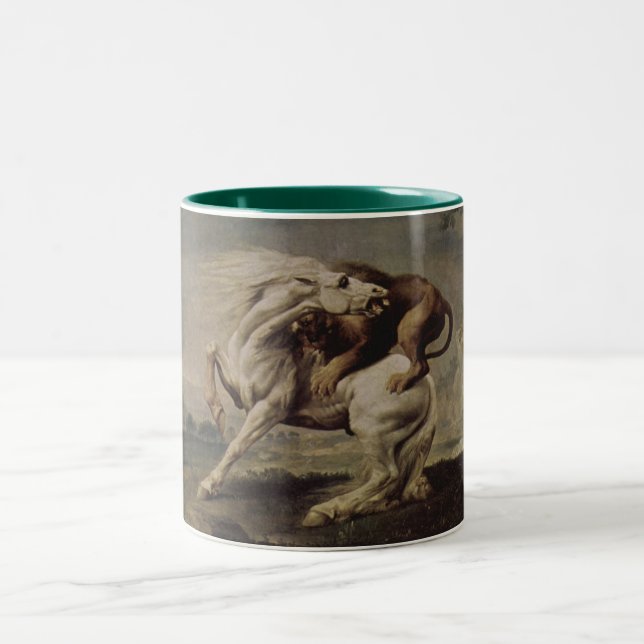 THE CLASSICAL HORSE Collection Two-Tone Coffee Mug (Center)