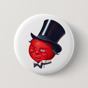the classy tomato 6 cm round badge