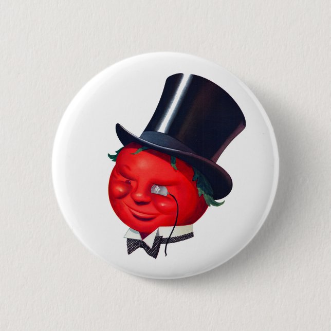 the classy tomato 6 cm round badge (Front)