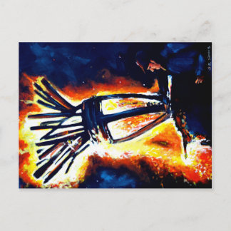 The Clavie. Postcard