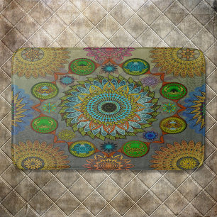 The Claws of Brachyura symbolic mandala art Bath Mat