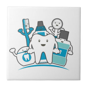 The Clean Teeth Gang Ceramic Tile