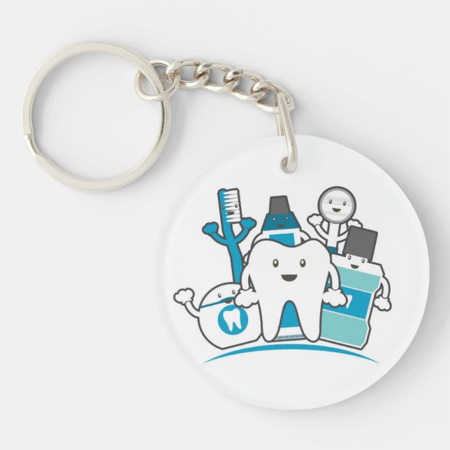 The Clean Teeth Gang Key Ring (Front)