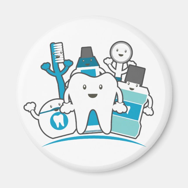 The Clean Teeth Gang Magnet (Front)